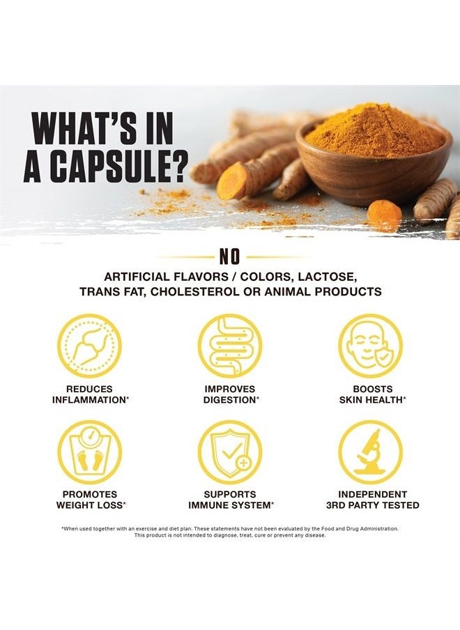 Ambrosia - Golden Super Turmeric | Bioavailable Curcumin | Support Healthy Gut & Brain Health | Joint Support | 765mg of Active Curcuminoids | 60 Veggie Capsules (30 Day Supply) - Image 1