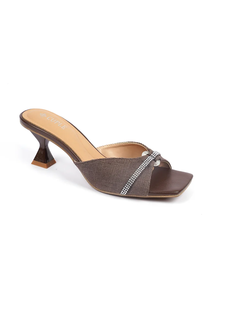 كيوبل Womens embelished heeled mules Sandals