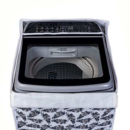 Classic® Top Load Washing Machine Cover Suitable for Samsung Back Panel 6 Kg, 6.5 Kg, 7 Kg, 7.5 Kg, 8 Kg (55cmsX55cmsX92cms, Black & White, Medium) - Image 2