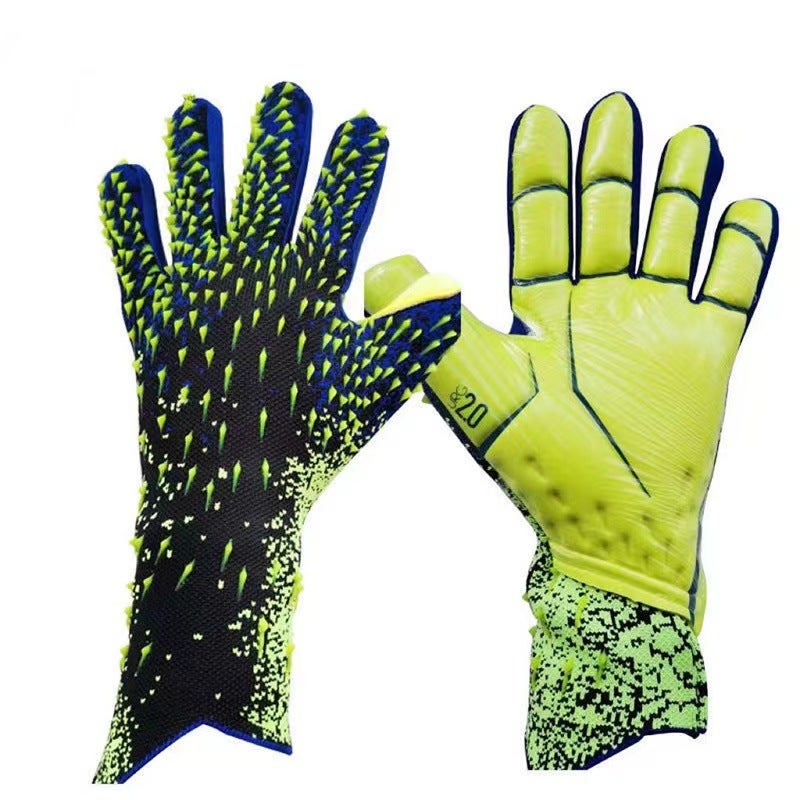 Generic Professional Goalkeeper Gloves Full Latex Non-Slip Green without label 