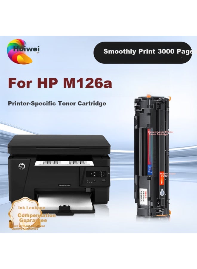 Huiwei M126a Toner Cartridge Compatible With Hp Laserjet Pro Mfp M126a Laser Printer Toner Cartridge, Toner Box - Image 1