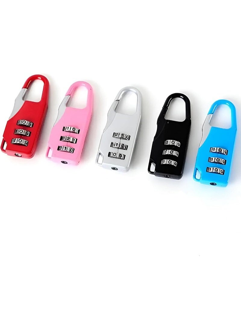 قفل أمان صغير مكون من 3 أرقام لحماية موثوقة أثناء التنقل- لشنط السفر واللاب توب والخزائن ( متعدد الالوان) - Image 1