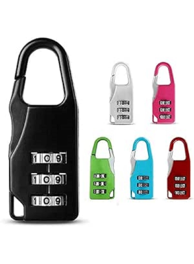 قفل أمان صغير مكون من 3 أرقام لحماية موثوقة أثناء التنقل- لشنط السفر واللاب توب والخزائن ( متعدد الالوان) - Image 2