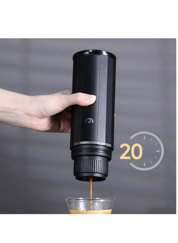 zerohero Electric Portable Espresso Machine,15 Bar Mini Coffee Maker,One Button Start, USB-C & Car Charger, Lightweight Espresso Maker for Camping ,Travel, Hiking, Office (Capsules not included)