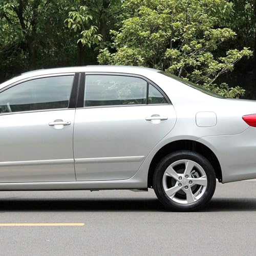 Bilisin Door Pillar Posts Trim Kit Compatible with Toyota Corolla 2009-2013 Exterior Accessories, Anti Scratched Glossy Black Center Side Window Molding Cover Stickers (6Pcs) - Image 4