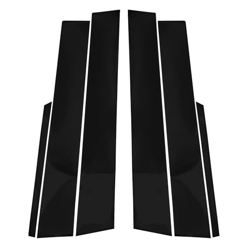 Bilisin Door Pillar Posts Trim Kit Compatible with Toyota Corolla 2009-2013 Exterior Accessories, Anti Scratched Glossy Black Center Side Window Molding Cover Stickers (6Pcs) - Image 5