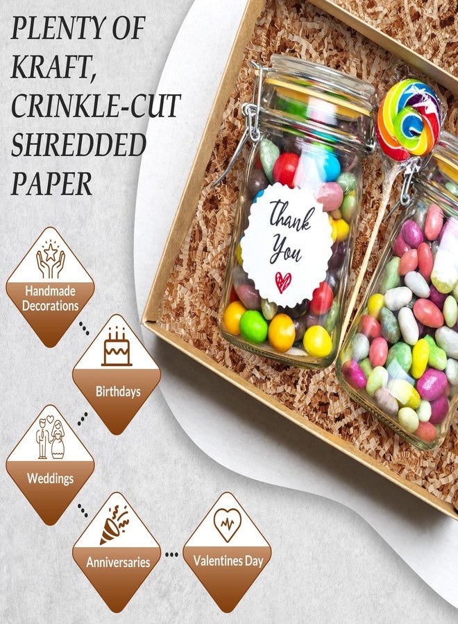 mxxkms Kraft Crinkle Paper Filler, 10oz Shredded Paper for Gift Baskets - Vibrant Stuffing with Plenty to Fill Extra Spaces in Your Packages for Birthdays & Holidays - Image 3