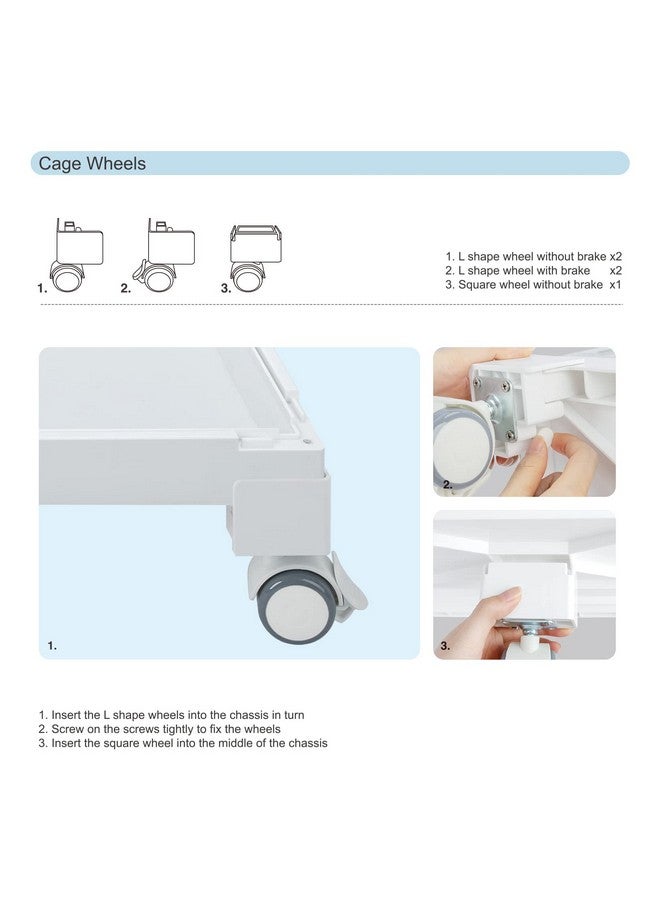 Niteangel Stacker Hamster Cage Accessories - Stacker Cage Wheels or Stacking Holders or Replacement Glass Board for Hamster Gerbil Mice Degu Or Other Small-Sized Pet - Image 2
