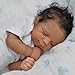 Zero Pam Black Reborn Baby Dolls Boy 18 in Realistic Baby Doll African American Newborn Baby Silicone Baby Doll Black Reborn Dolls Cloth Body with Accessories - Image 4