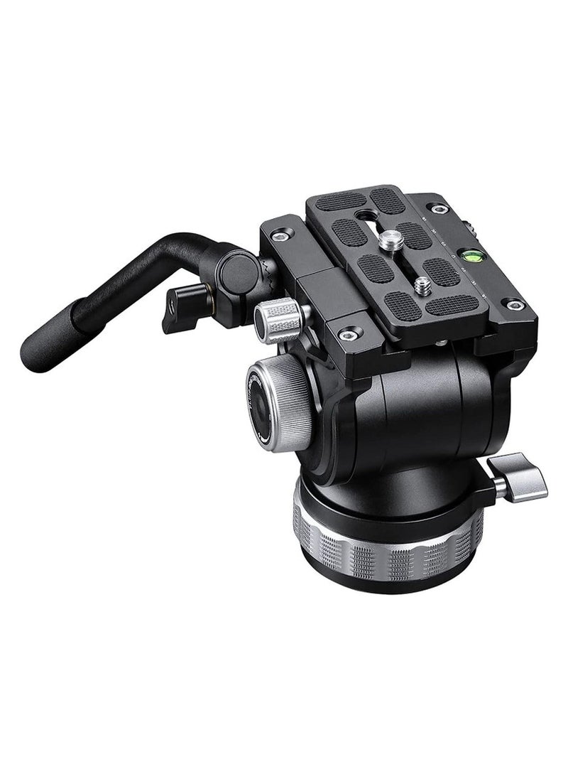 Leofoto Leofoto BV-15 Fluid Video Head with Plate/Arca/Compatible Inc QR Plate + Left/Right Hand Handle  - Image 1