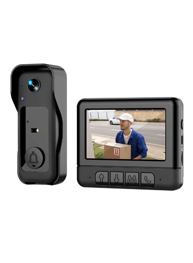 X6 Wireless Video Doorbell Monitor – 4.3” LCD Screen, 480P HD Camera, Night Vision, Two-Way Audio Intercom, Smart Home Security Device - Image 1