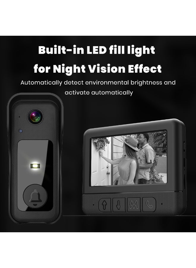 X6 Wireless Video Doorbell Monitor – 4.3” LCD Screen, 480P HD Camera, Night Vision, Two-Way Audio Intercom, Smart Home Security Device - Image 5