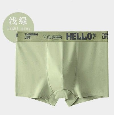 Mens Cotton Boxer Briefs Breathable Large Size Dark gray  - Image 2