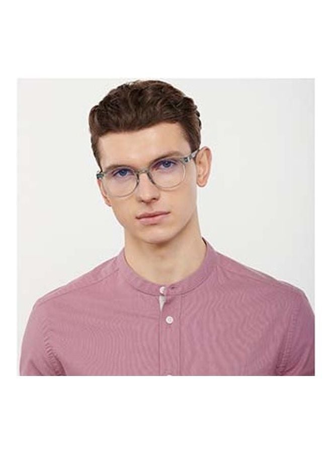 لينسكارت بلو نظارات للكمبيوتر زيرو باور بشكل مستدير ضد اللمعان بعدسة ضد الضوء الأزرق طراز LB E14061 - مقاس العدسة: 52 مم - Image 5