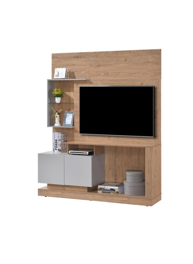 Pan Home Sherel Entertainment Unit Upto 60 Inches - Oak ~ Dark Oak - Image 3