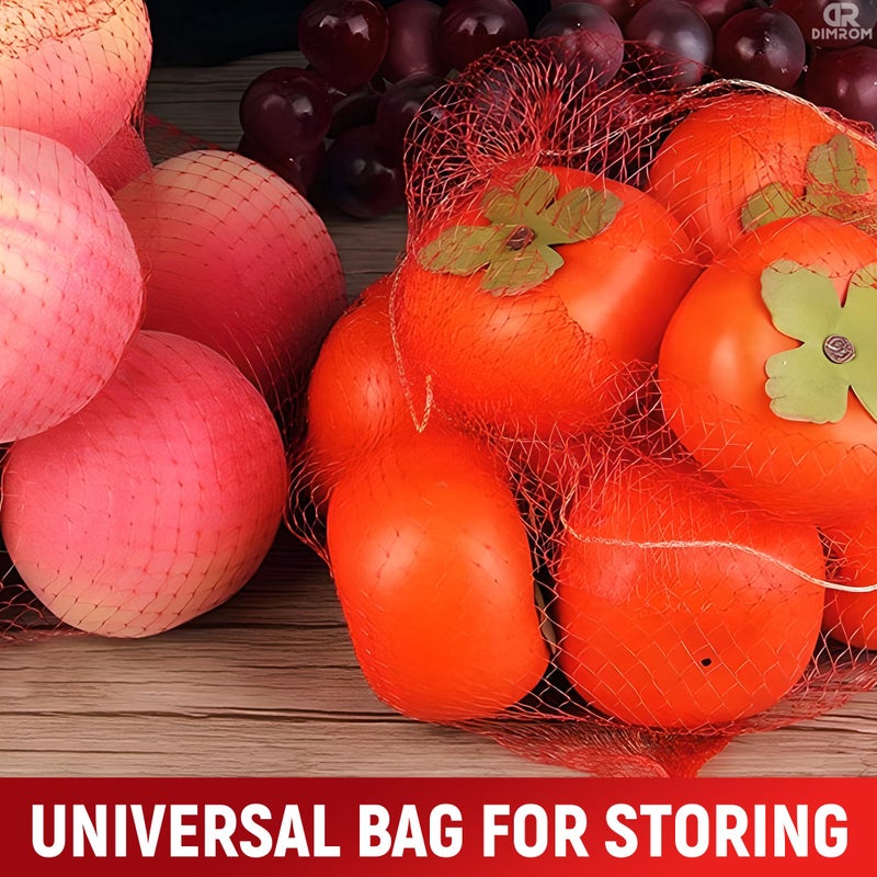 DIMROM 100 Pieces Reusable Nylon Mesh Net - Fruit and Vegetable Storage 24""L - Seafood Boil Bags Red Mesh Net Bag Small Netting for Produce Ideal for Onion Potato Garlic Storage Shellfish Crab Crawfish Sacks - Image 5