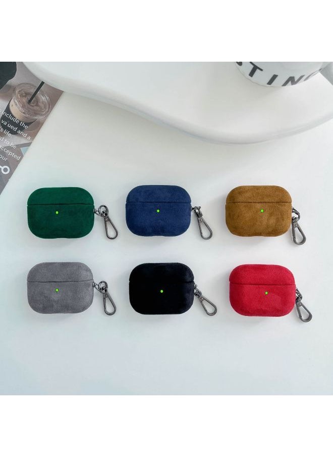 Generic - Flip Cover Fashion Business Headphone Case For AppleAirpods2 Generation 3 Generation Pro Fleece-lined Lanyard Bluetooth Headphone Case-Color:Blue-Model:Airpods 4 (2024 Model) - Image 1