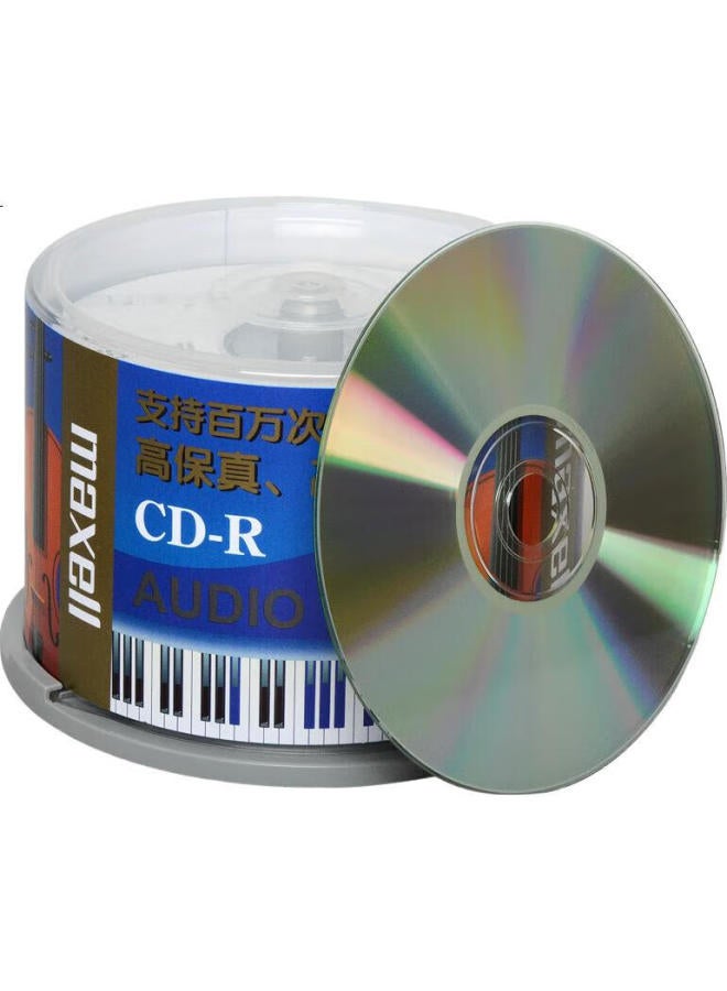 Maxell Maxell Cd-R Discs, Recordable Discs, Blank Cds, Audio Professional Music Discs, 40-48X Speed, 700Mb Capacity Sealed, 50 Pieces Per Box - Image 1