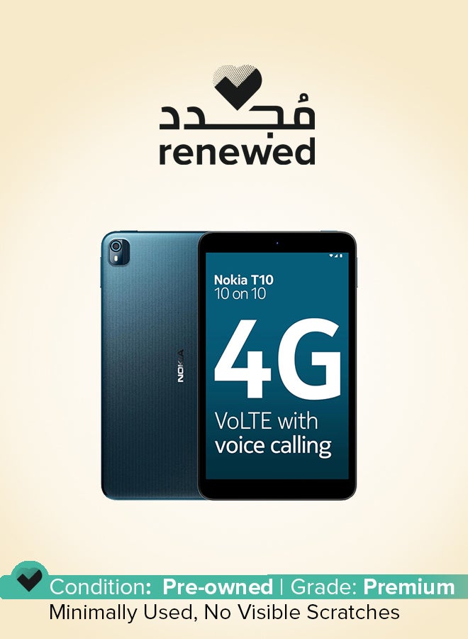 نوكيا Renewed - Nokia T10 Android™ 12 Tablet with 8” HD Display, 8MP Rear Camera, AI face Unlock, All-Day Battery, WiFi + 4G Volte | 3 + 32GB - Image 1