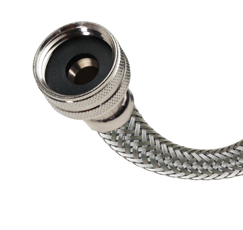 Fluidmaster B9WM72HE High Efficiency Washing Machine Connector, Braided Stainless Steel - 3/4 Hose Fitting x 3/4 Hose Fitting, 6 Ft. (72-Inch) Length - Image 3