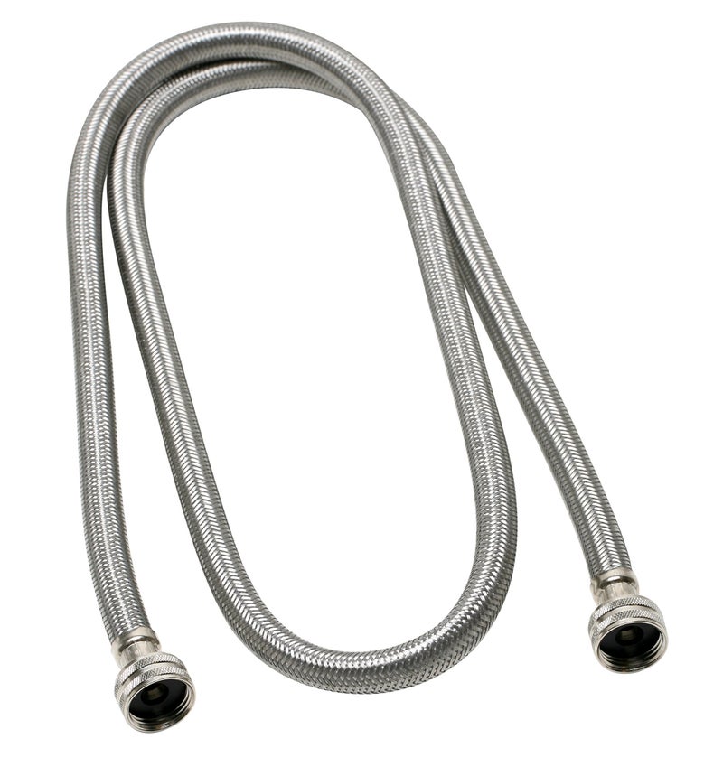 Fluidmaster B9WM72HE High Efficiency Washing Machine Connector, Braided Stainless Steel - 3/4 Hose Fitting x 3/4 Hose Fitting, 6 Ft. (72-Inch) Length - Image 2
