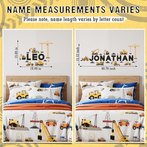 YooNotee 8 Sheets Personalized Wall Decals Large Letter Stickers Name Stickers Nursery Wall Decal for Bedside Bedroom Classroom Home DIY Crafts (Smooth Surface ONLY) - Image 4