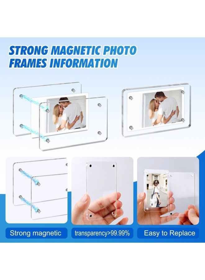 ESRICH 36 Pack-Acrylic Fridge Magnetic Frame, Mini Picture Frames, Double Sided Photo Magnet Frames for Refrigerator,Mini Clear Picture Frame, Gifts (2.36 x 3.54Inch) - Image 5