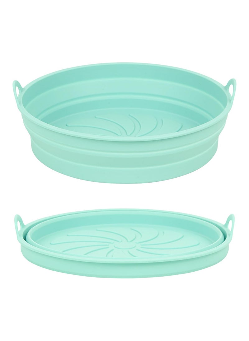 HEXONIQ HEXONIQ Air Fryer Silicone Liners Reusable Round Insert 8 Inches for 3 to 5 Qt Food Safe Air Fryer Basket Accessories Washable Replacement Silicone Pot for Oven Accessories Pack of 1 Sky Blue 