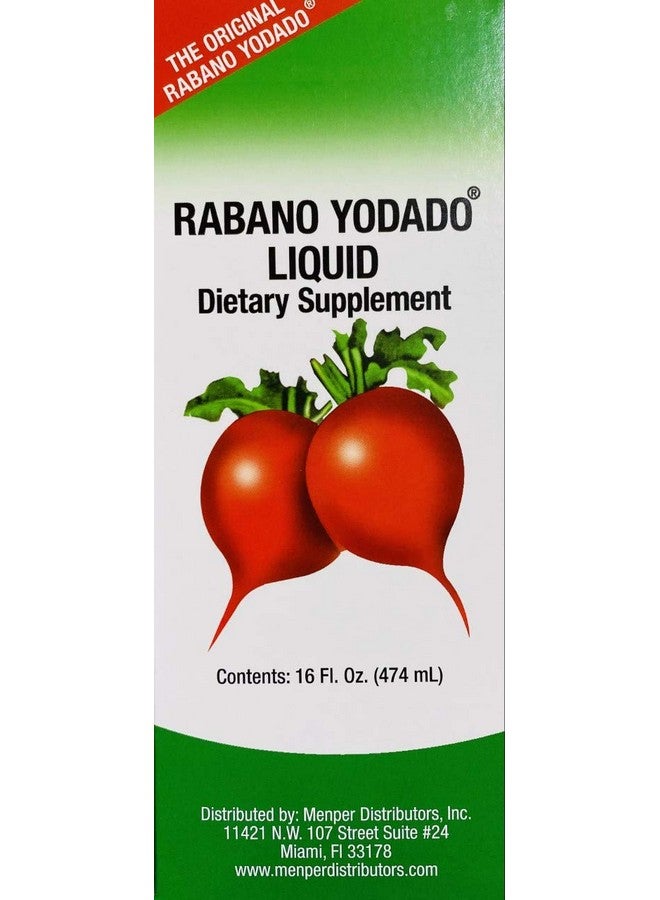 Menper Rabano Yodado Liquid 16 Fl Oz. - Bonus Size - Supplement Vitamin B12, B6 and Thiamin (1 Month Supply) - Image 1