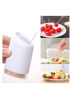Bukela Stylish and simple Toothpick holder, Sturdy and Durable Toothpick Dispenser, Pure White Fashion and Simple Suitable for Home decoration, Can Hold 300 Toothpicks  - Image 2