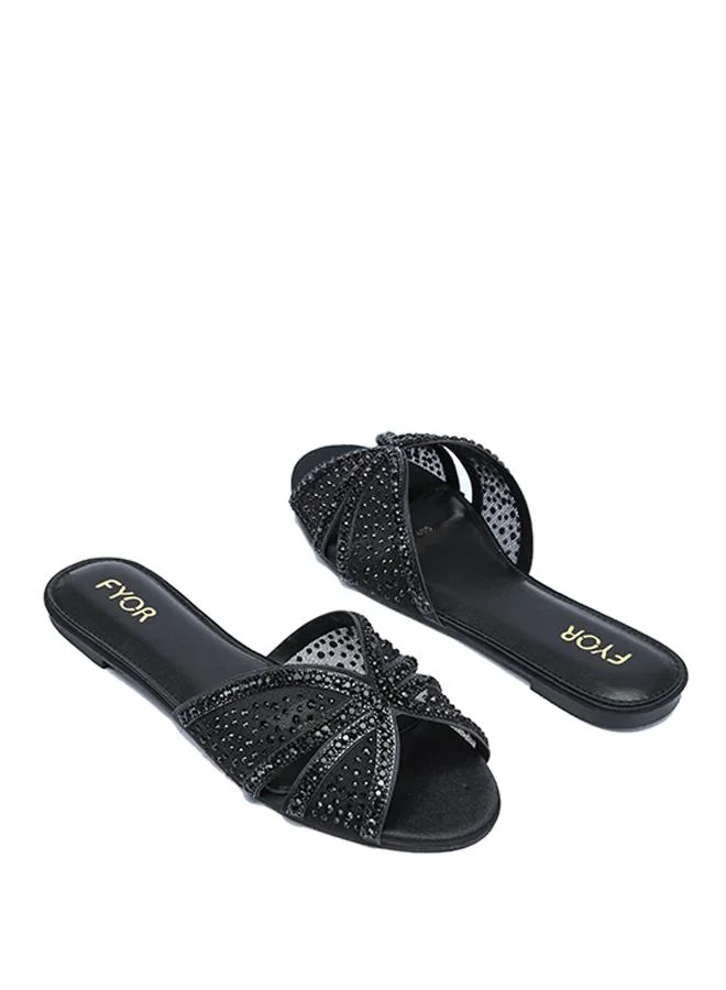 FYOR  Mesh Crystal Flat Sandal MY 405 for Women | Best Price UAE