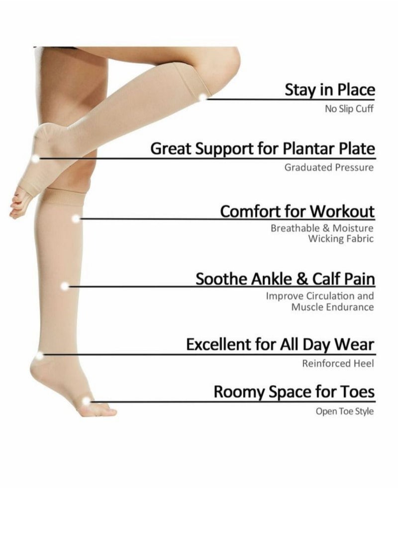 HADASSAH Varicose Veins Medical Elastic Stockings Open Toe Thin XL