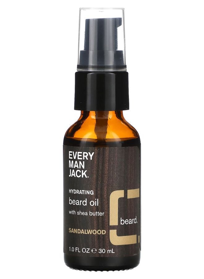 Every Man Jack Hydrating Beard Oil with Shea Butter Sandalwood 1 fl oz (30 ml)