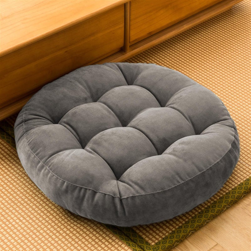 SK Studio Meditation Floor Pillow, Large Floor Cushions, Round Floor Cushion Seating for Adults Kids, Classroom Furniture Floor Pillow for Yoga Living Room, Grey, 17" W x 17" L (Pack of 1) - Image 1