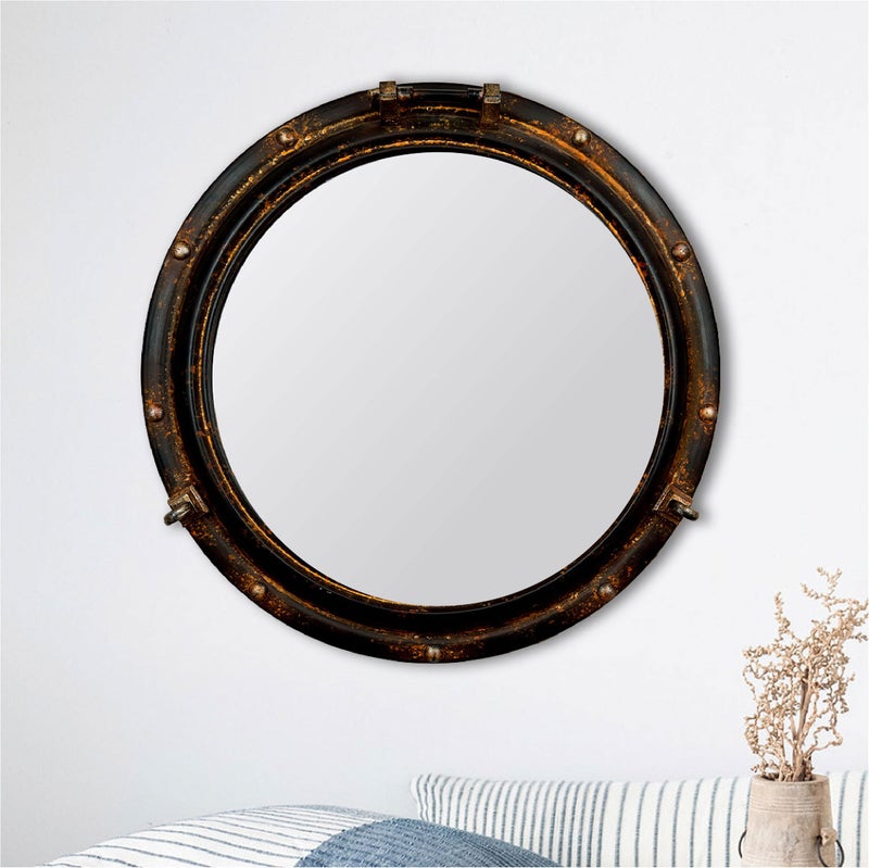 Creative CoOp Round Metal Porthole Mirror
