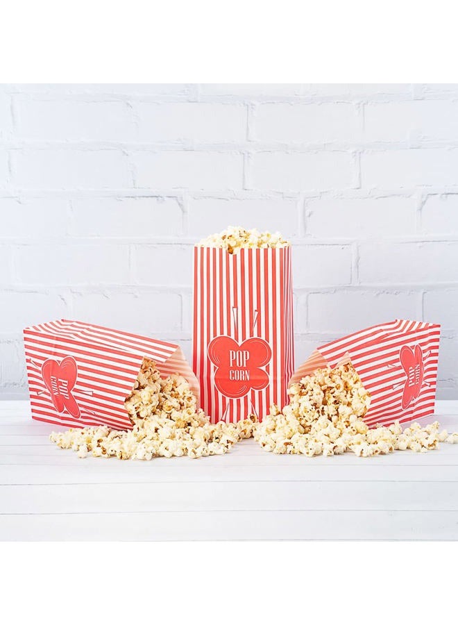 Restaurantware Bag Tek 2 oz Red Paper Popcorn Bag - 5 1/4" x 3" x 10" - 100 count box - - Image 3