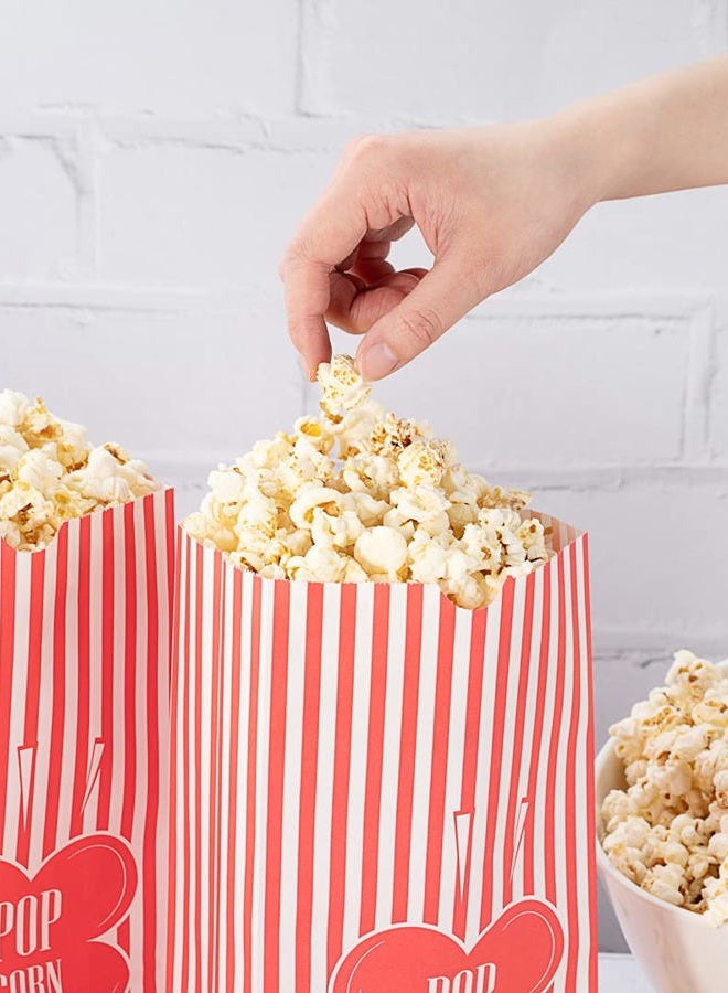 Restaurantware Bag Tek 2 oz Red Paper Popcorn Bag - 5 1/4" x 3" x 10" - 100 count box - - Image 5