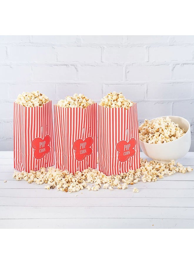 Restaurantware Bag Tek 2 oz Red Paper Popcorn Bag - 5 1/4" x 3" x 10" - 100 count box - - Image 4