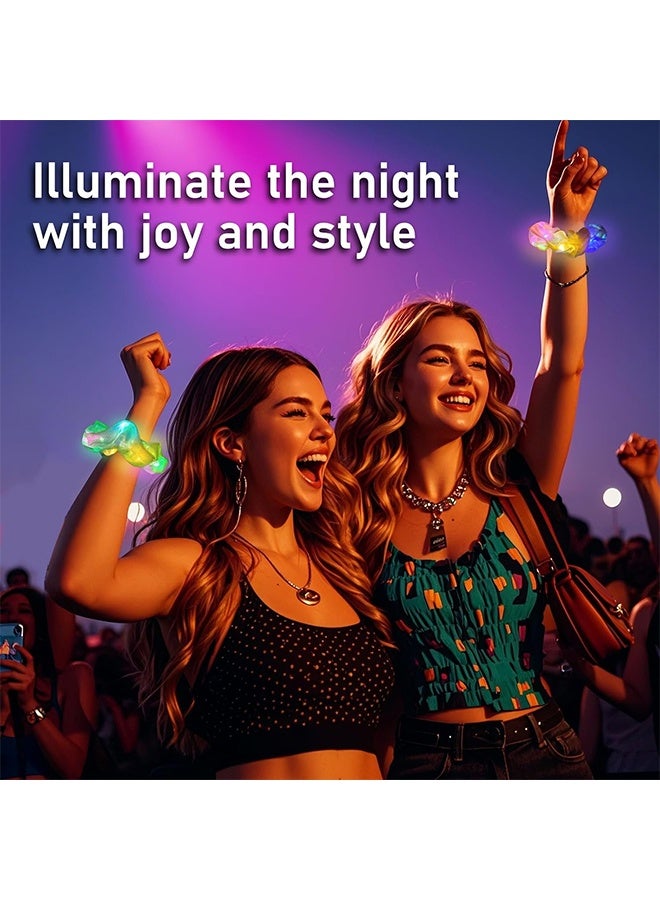 6 قطع ربطات شعر LED للنساء، ربطات شعر حورية البحر الملونة، ربطات شعر مضيئة للفتيات، 3 أوضاع إضاءة، إكسسوارات شعر تتوهج في الظلام - Image 5
