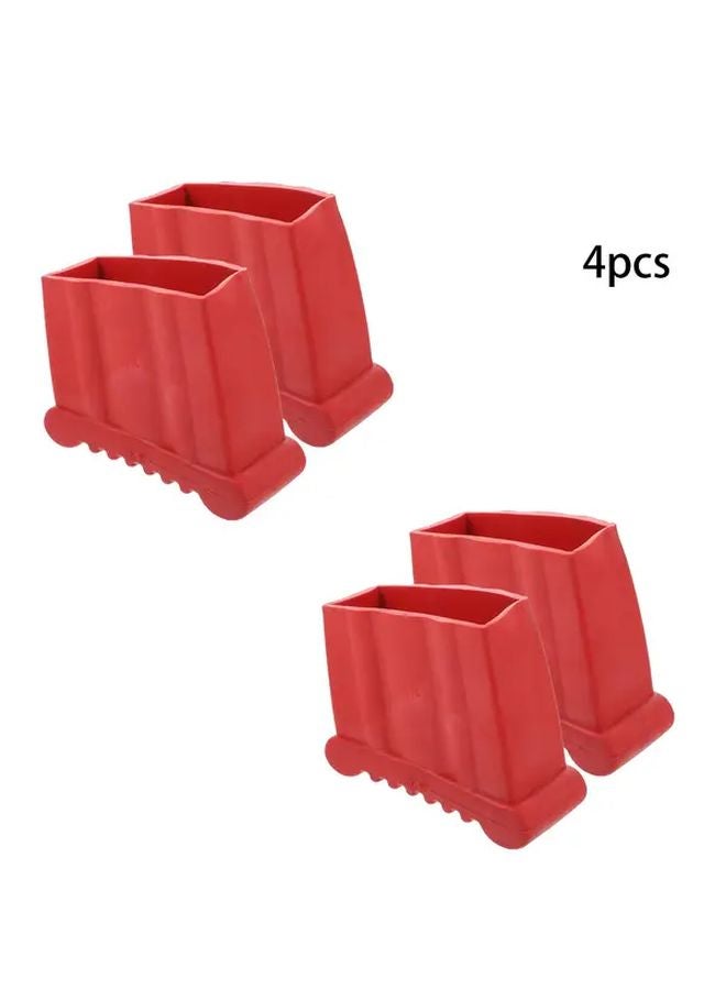 4pcs Non Slip Folding Ladder Feet Mat Rubber Foot Pads Covers Stabilizer Leg Pads Floor Protectors - Image 2