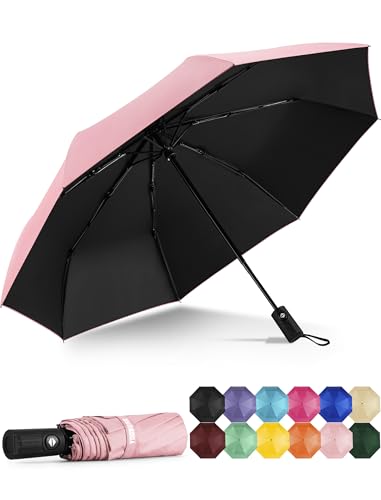Yoobure Windproof Travel Umbrella - Automatic Umbrellas for Rain, Compact Folding Umbrella with UV Protection, Lightweight Portable Design for Backpack/Walking/Car, Sun & Storm Ready - Image 1