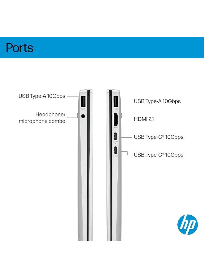 HP لابتوب أومني بوك 7 أيرو (2025) – AMD رايزن AI 5-340 / 13.3 بوصة 2K / 512 جيجابايت SSD / 16 جيجابايت RAM / رسومات مشتركة AMD راديون 840M / ويندوز 11 هوم / فضي جليدي - Image 2