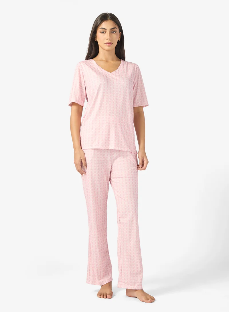 ايلا Check Print Pyjama Set
