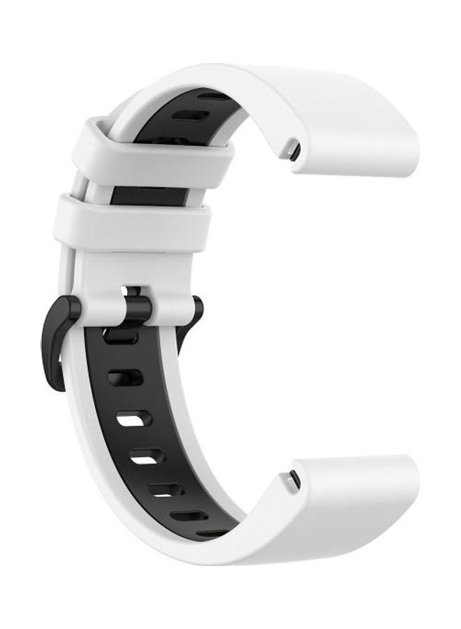 إسكدنيا Silicone Two-Color Strap For Garmin Fenix 6S White/Black - Image 4