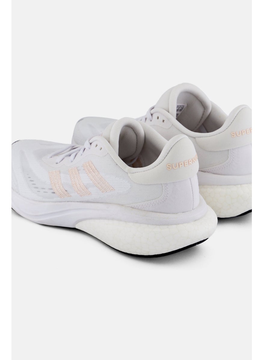 Adidas - Women Super Nova Lace Up Running Shoes, White - Image 1
