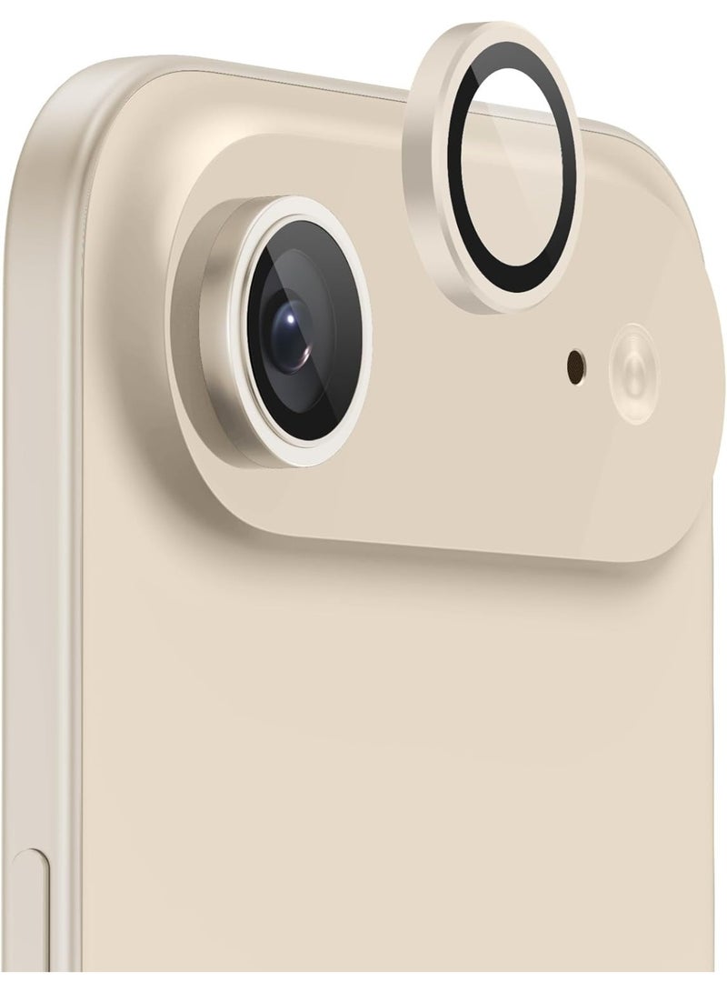 iPhone 17 AIR Lens Protector，[Shatterproof 9H Tempered Glass] Invisible Ultra Clarity Cover,Light Gold - Image 1