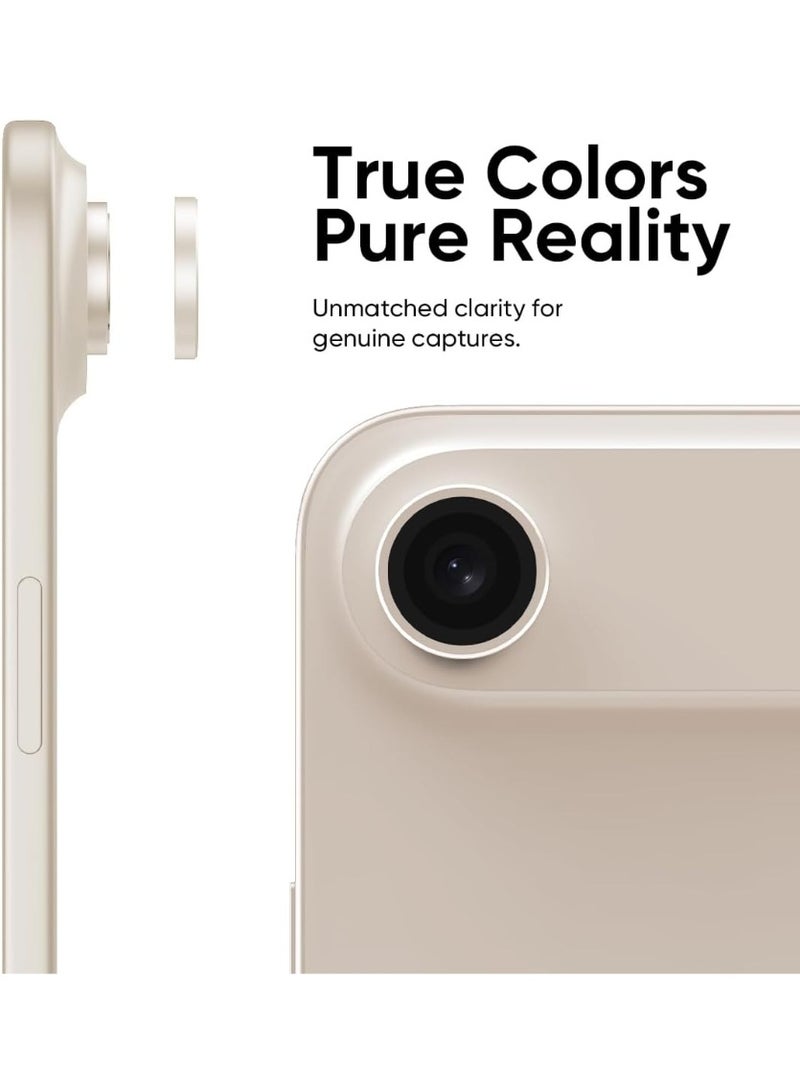 iPhone 17 AIR Lens Protector，[Shatterproof 9H Tempered Glass] Invisible Ultra Clarity Cover,Light Gold - Image 5