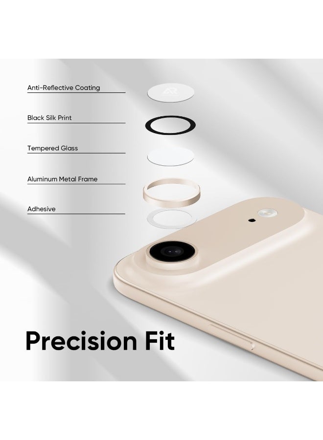iPhone 17 AIR Lens Protector，[Shatterproof 9H Tempered Glass] Invisible Ultra Clarity Cover,Light Gold - Image 3