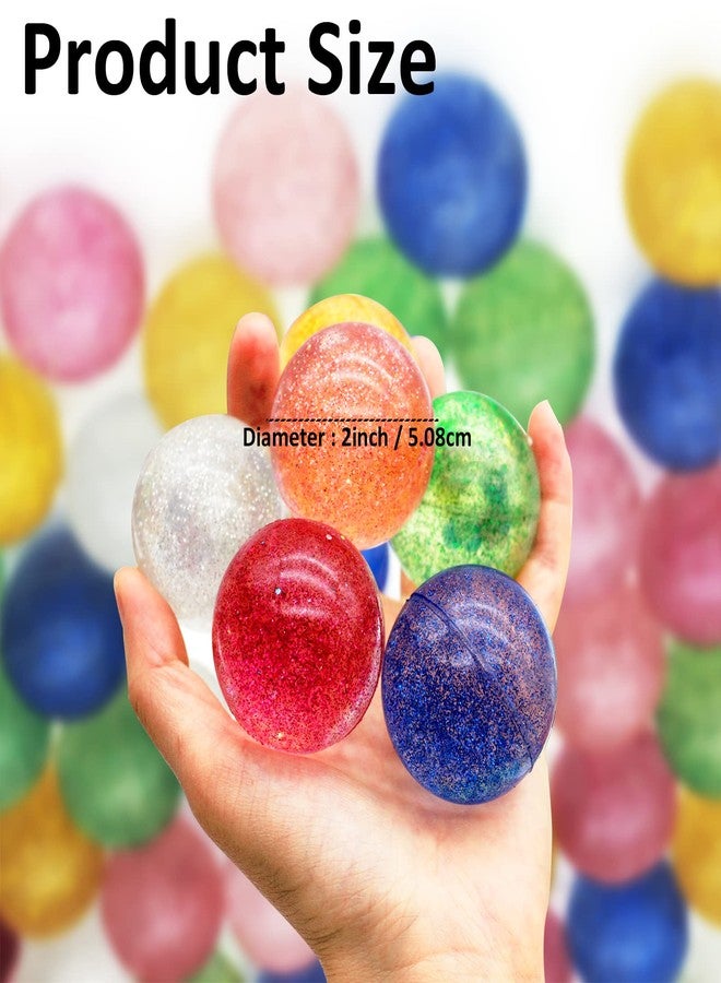 Oleitodh 84 Pcs Glitter Bouncy Balls for Kids Party Favors, 6 Colors Rubber Bounce Balls Bulk 45 mm ICY Large Hi Bounce Balls Assorted Colorful High Bouncing Ball for Boys Gilrs Birthday Carnival Prizes - Image 2
