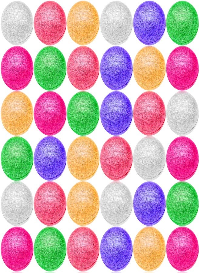 Oleitodh 84 Pcs Glitter Bouncy Balls for Kids Party Favors, 6 Colors Rubber Bounce Balls Bulk 45 mm ICY Large Hi Bounce Balls Assorted Colorful High Bouncing Ball for Boys Gilrs Birthday Carnival Prizes - Image 1